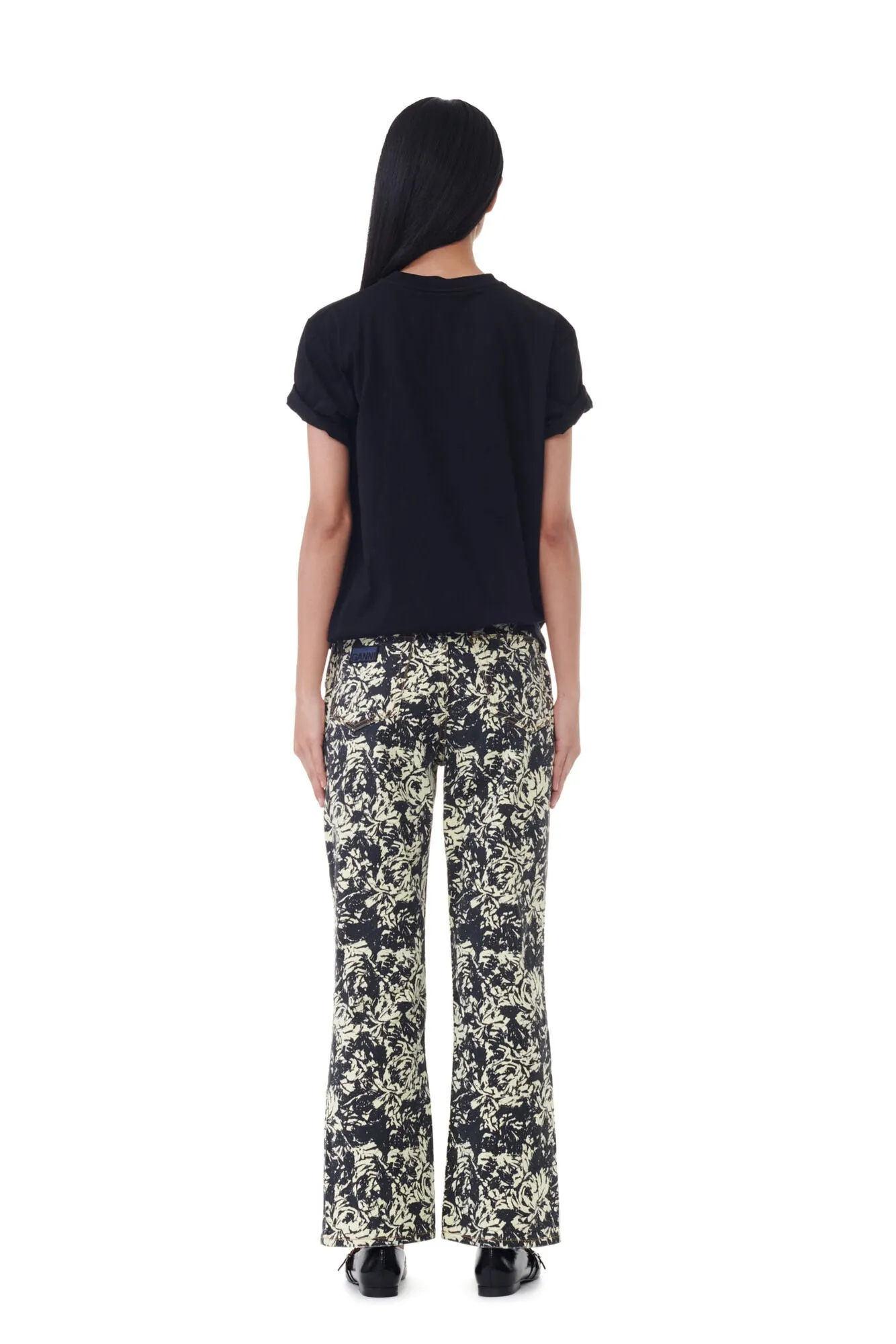 Print Denim Betzy Cropped | Flan