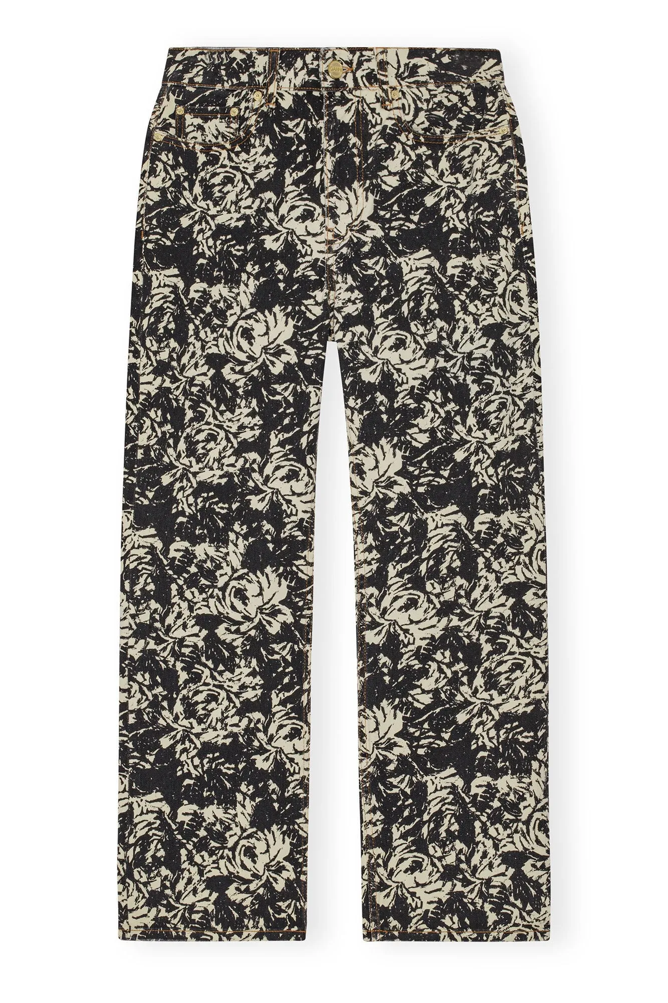 Print Denim Betzy Cropped | Flan