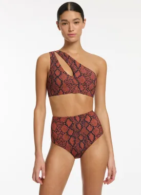 Python High Waist Bikini Bottom - Spice