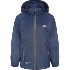 Qikpac X Kids' Unpadded Waterproof Packaway Jacket in Navy