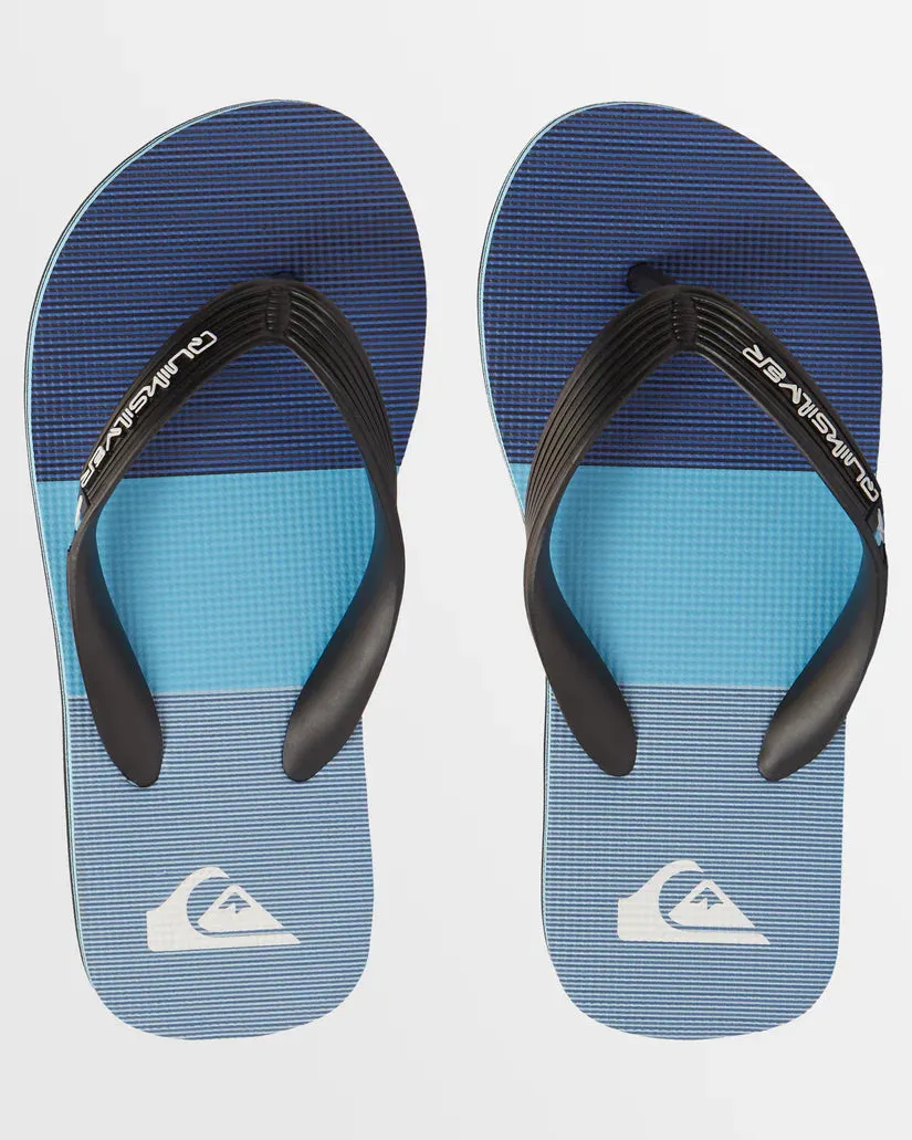 Quiksilver Molokai Art II Boys Thongs - Blue 7