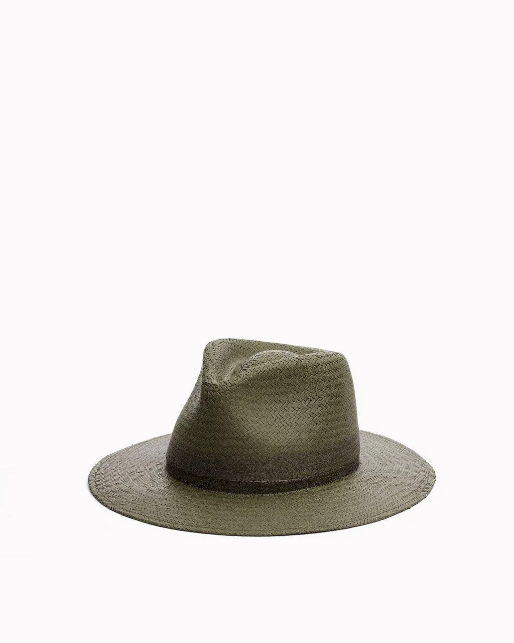 Rag & Bone - Packable Straw Fedora in Army Green