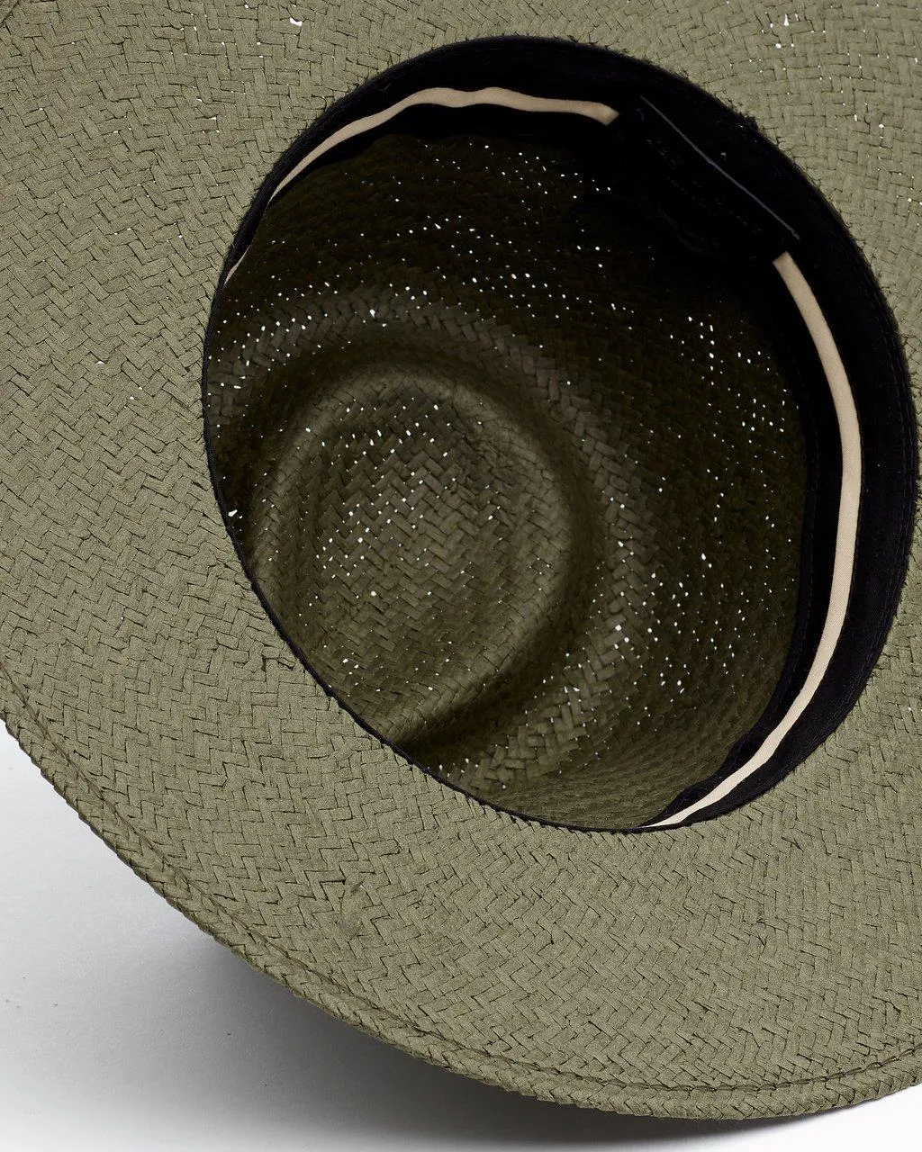 Rag & Bone - Packable Straw Fedora in Army Green