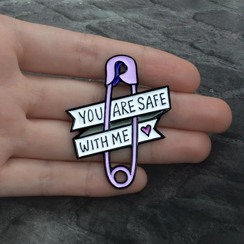 Safe With Me Pin