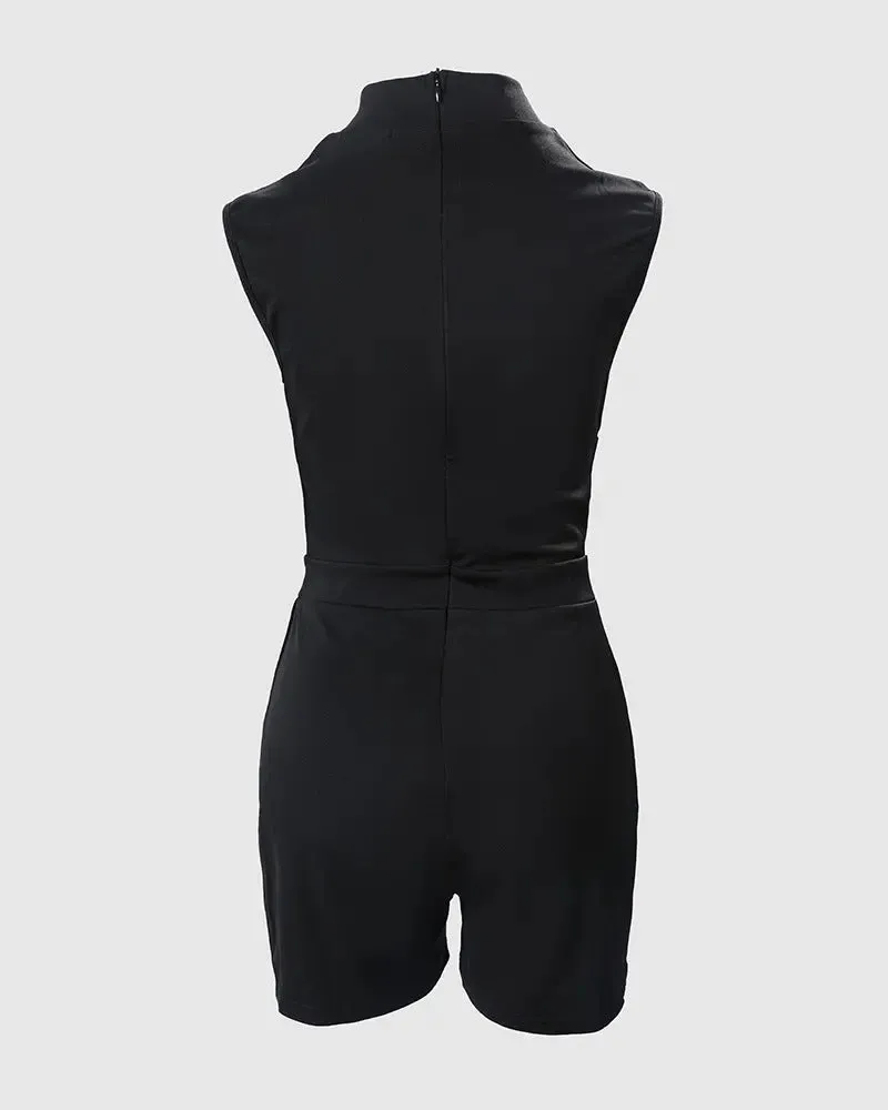 Sleeveless Tight Sexy Waist Trainer Short Jumpsuit