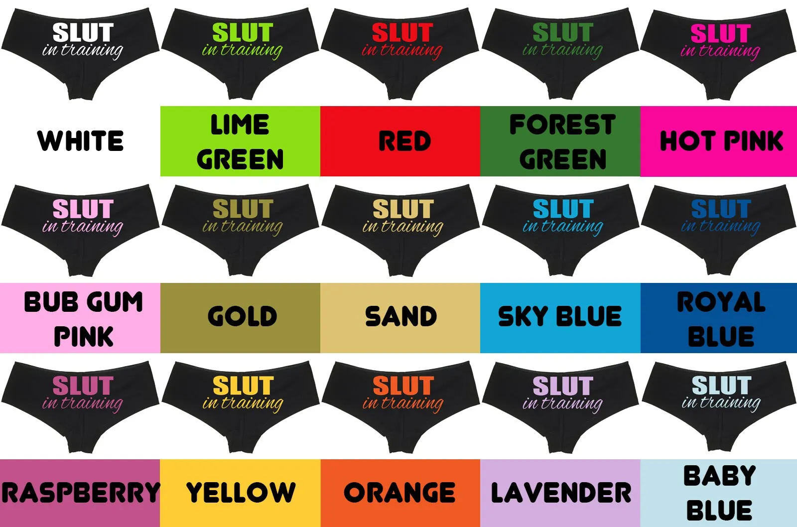 SLUT IN TRAINING owned slave boy short panty Panties boyshort color choices sexy funny rude collar collared neko pet play Kitten cgl Daddy's