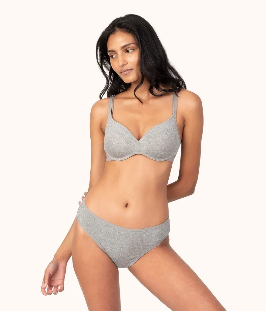 The All-Day No-Wire Push-Up Trio: Heather Gray/Jet Black/Toasted Almond