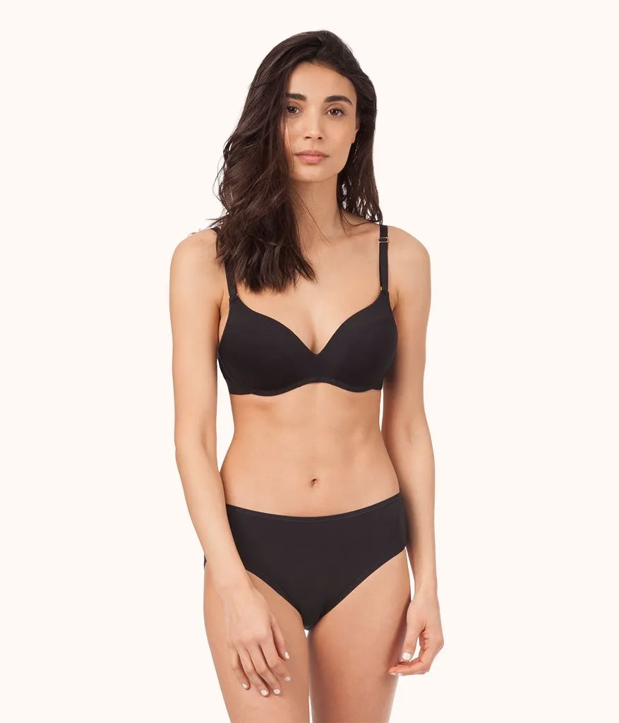 The All-Day No-Wire Push-Up Trio: Heather Gray/Jet Black/Toasted Almond