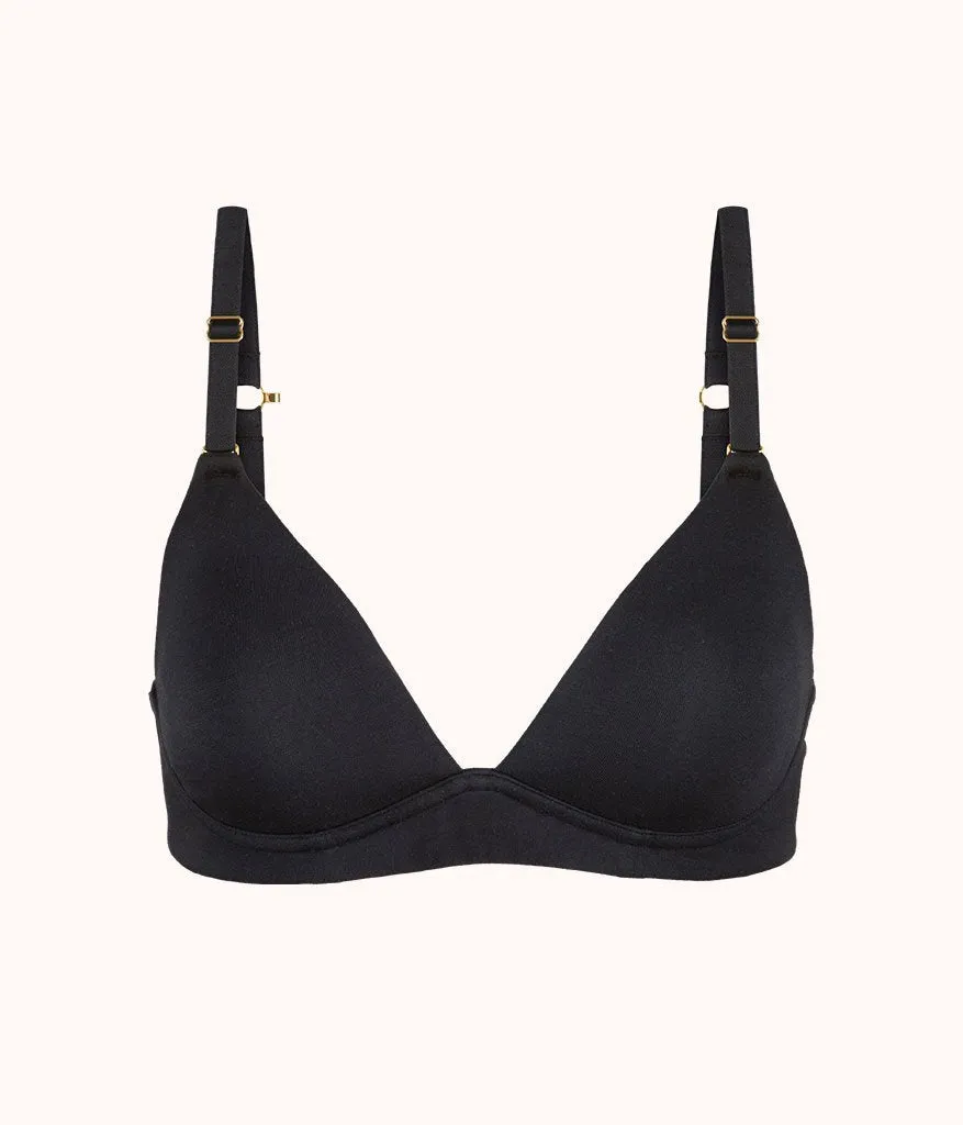 The All-Day Plunge No-Wire Bra: Jet Black