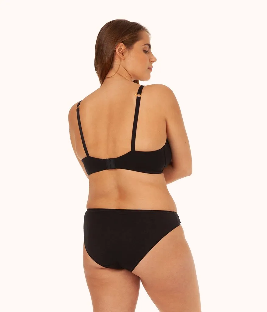 The All-Day Plunge No-Wire Bra: Jet Black