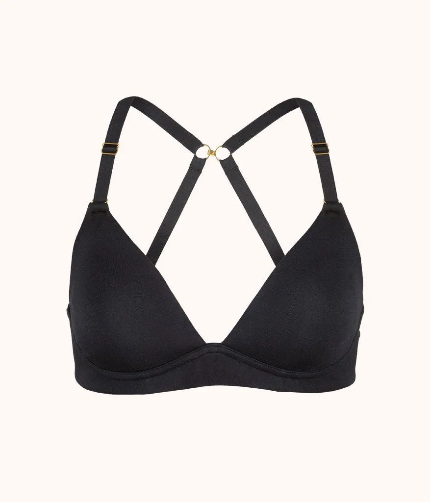 The All-Day Plunge No-Wire Bra: Jet Black