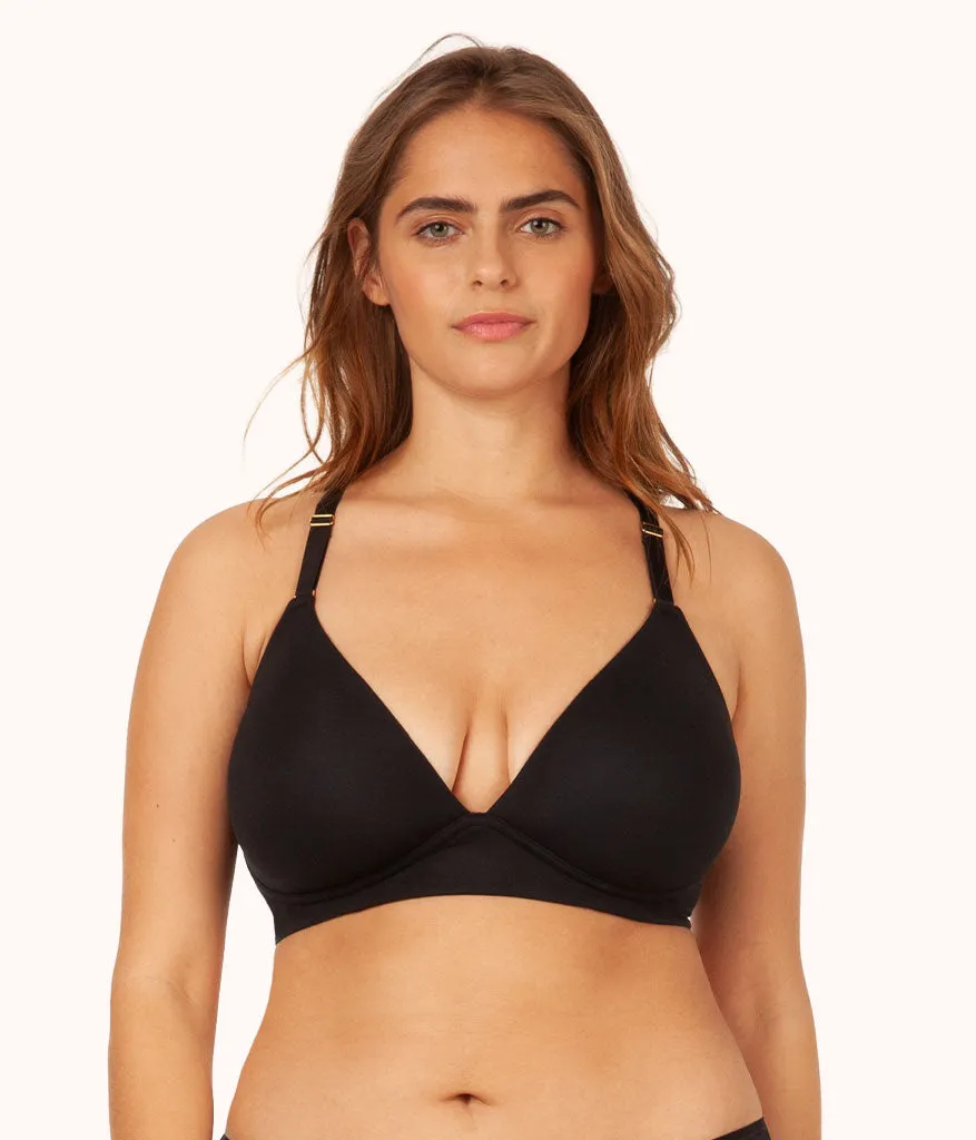 The All-Day Plunge No-Wire Bra: Jet Black