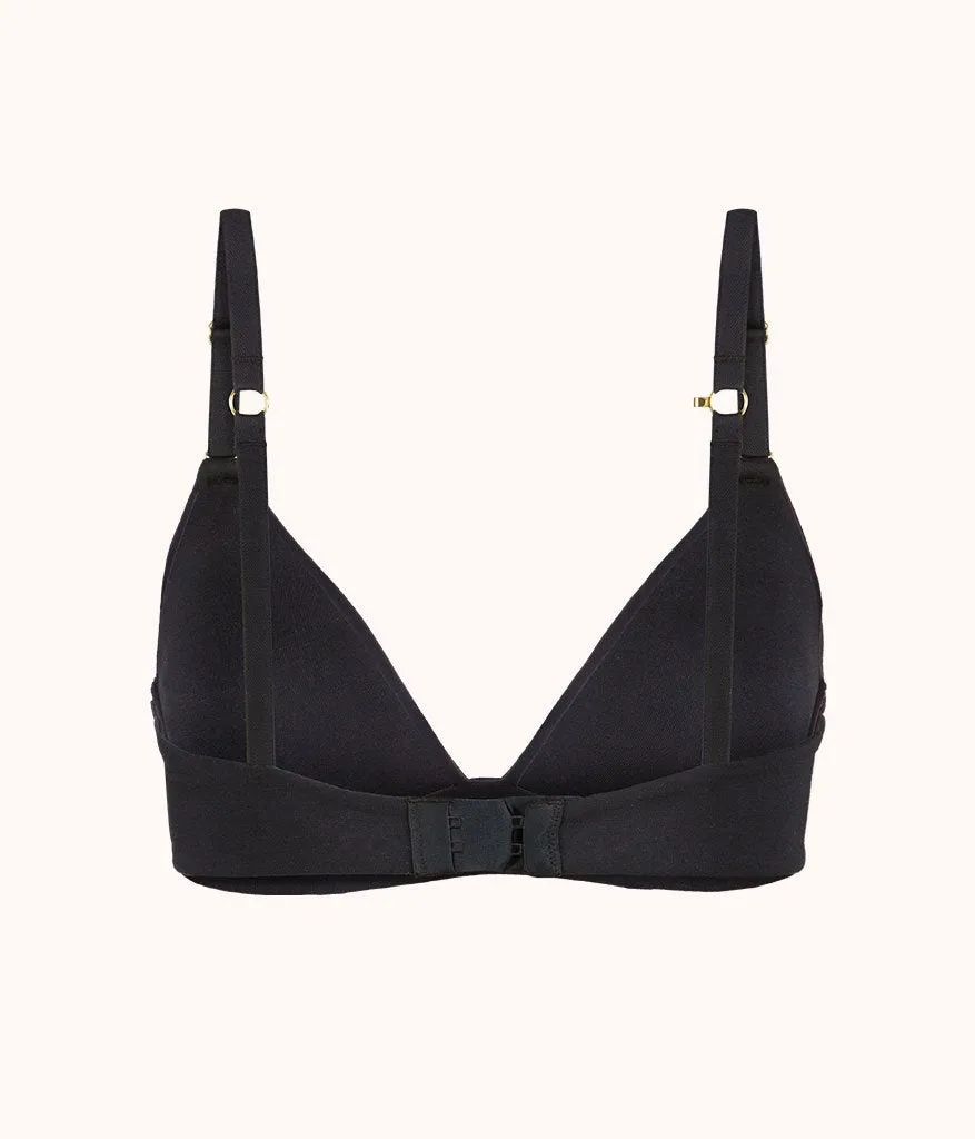 The All-Day Plunge No-Wire Bra: Jet Black