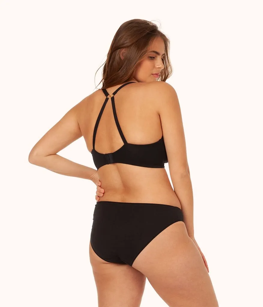 The All-Day Plunge No-Wire Bra: Jet Black