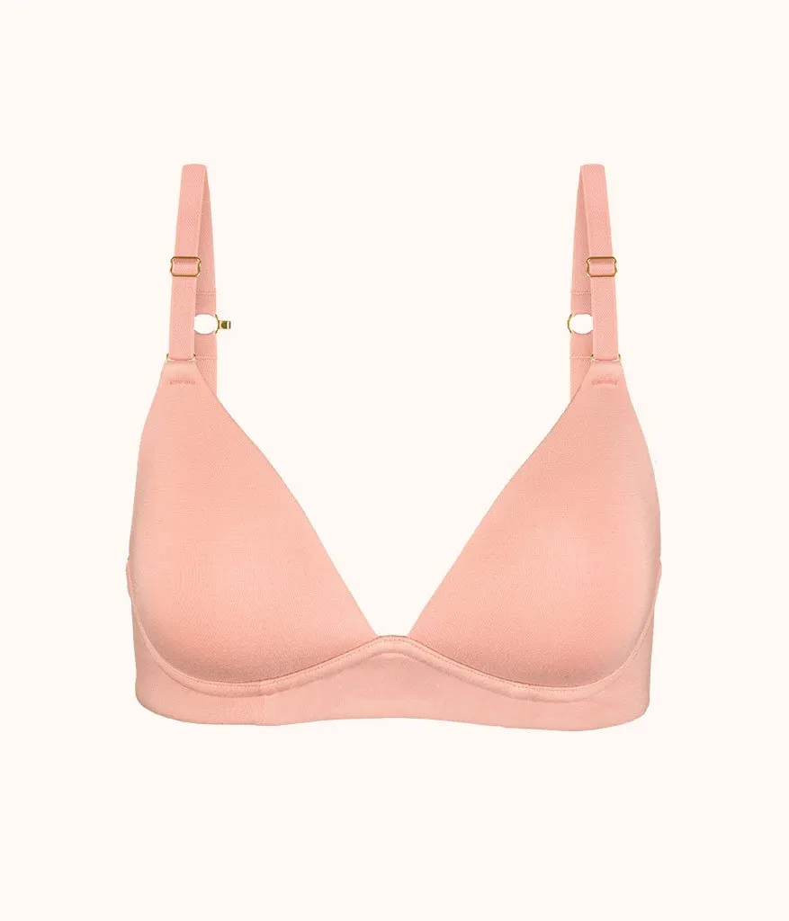 The All-Day Plunge No-Wire Bra: Shell Pink