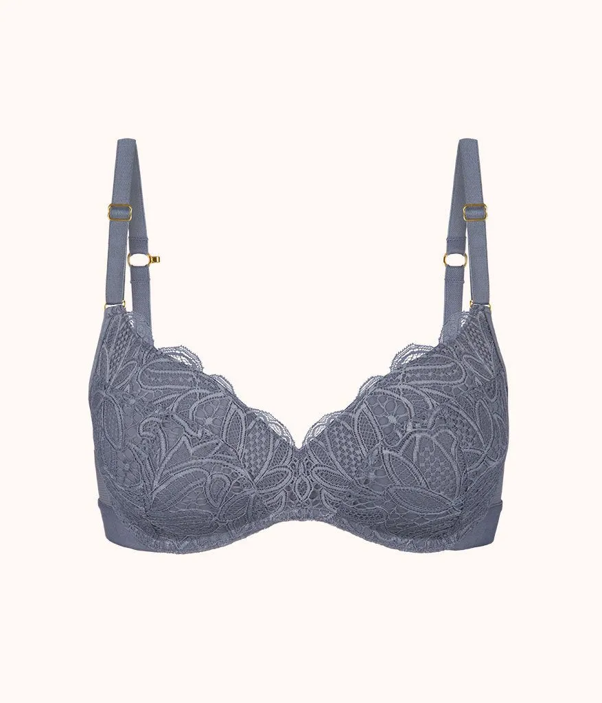 The Lace No-Wire Push-Up: Smoke