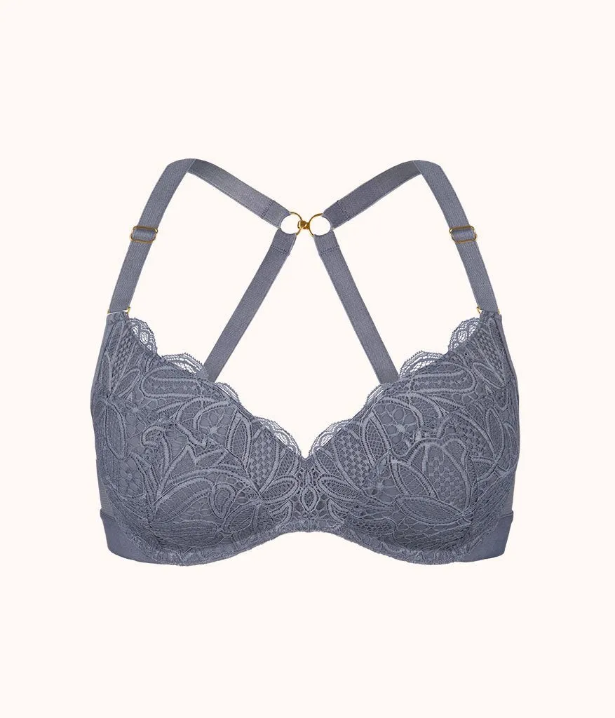 The Lace No-Wire Push-Up: Smoke