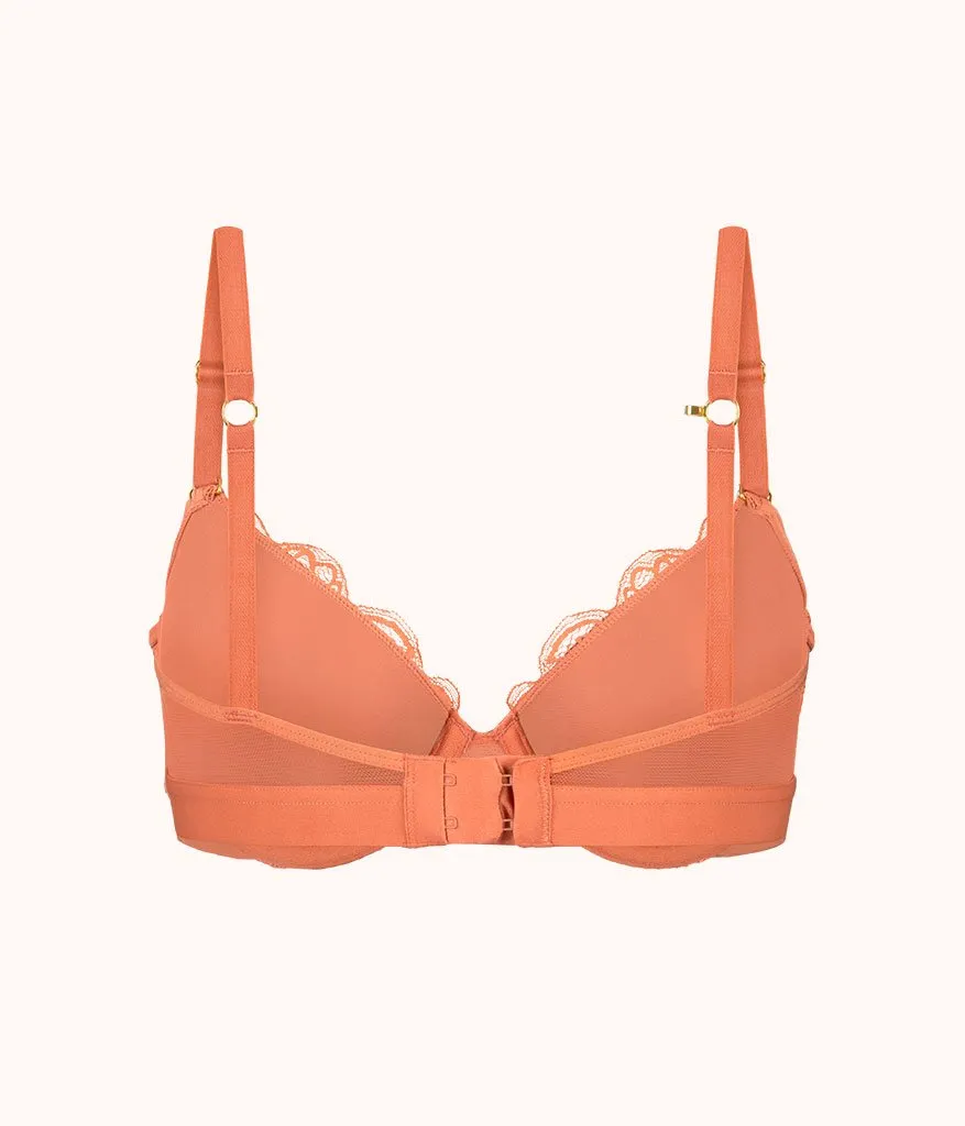 The Lace T-Shirt Bra: Terracotta