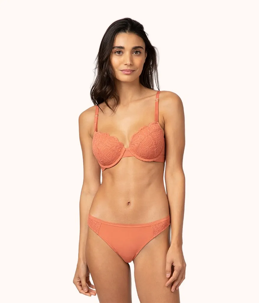 The Lace T-Shirt Bra: Terracotta