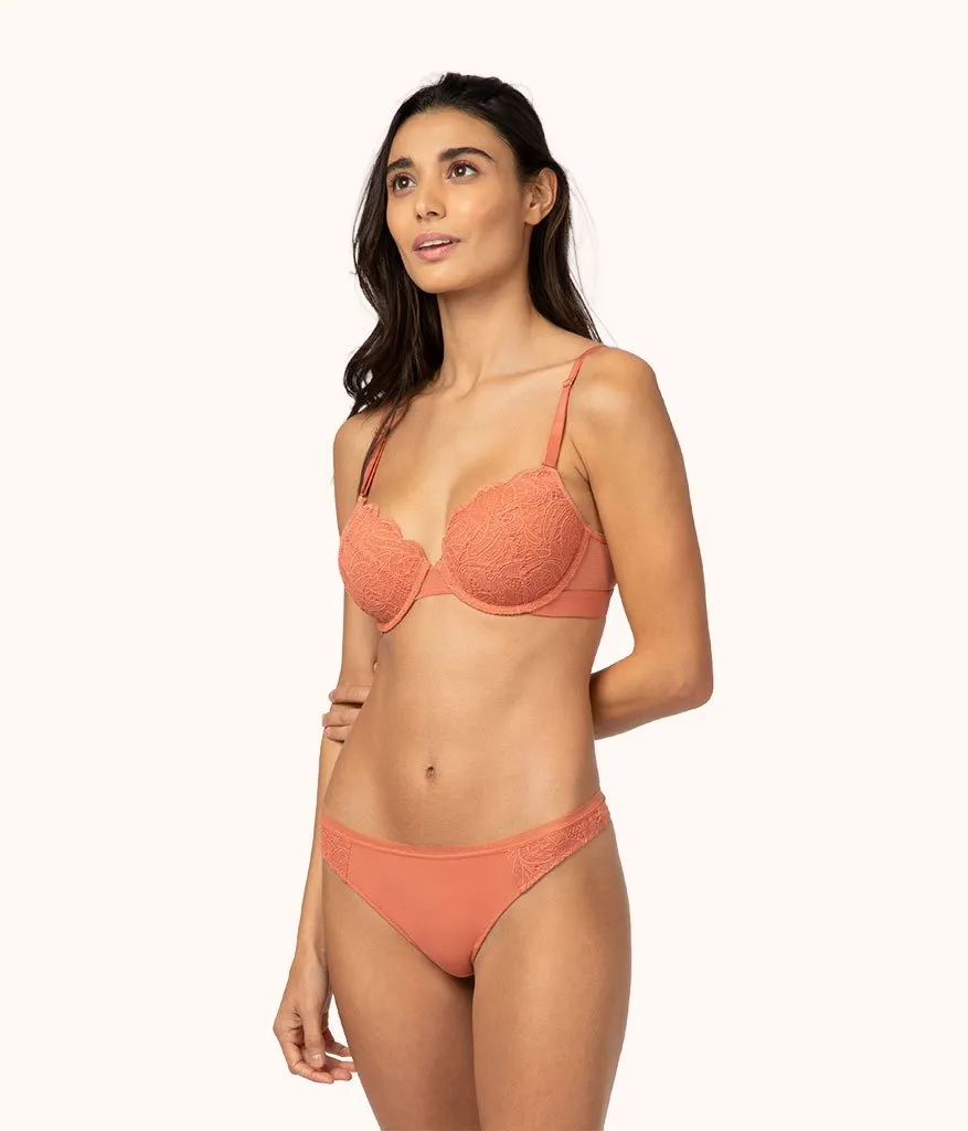 The Lace T-Shirt Bra: Terracotta