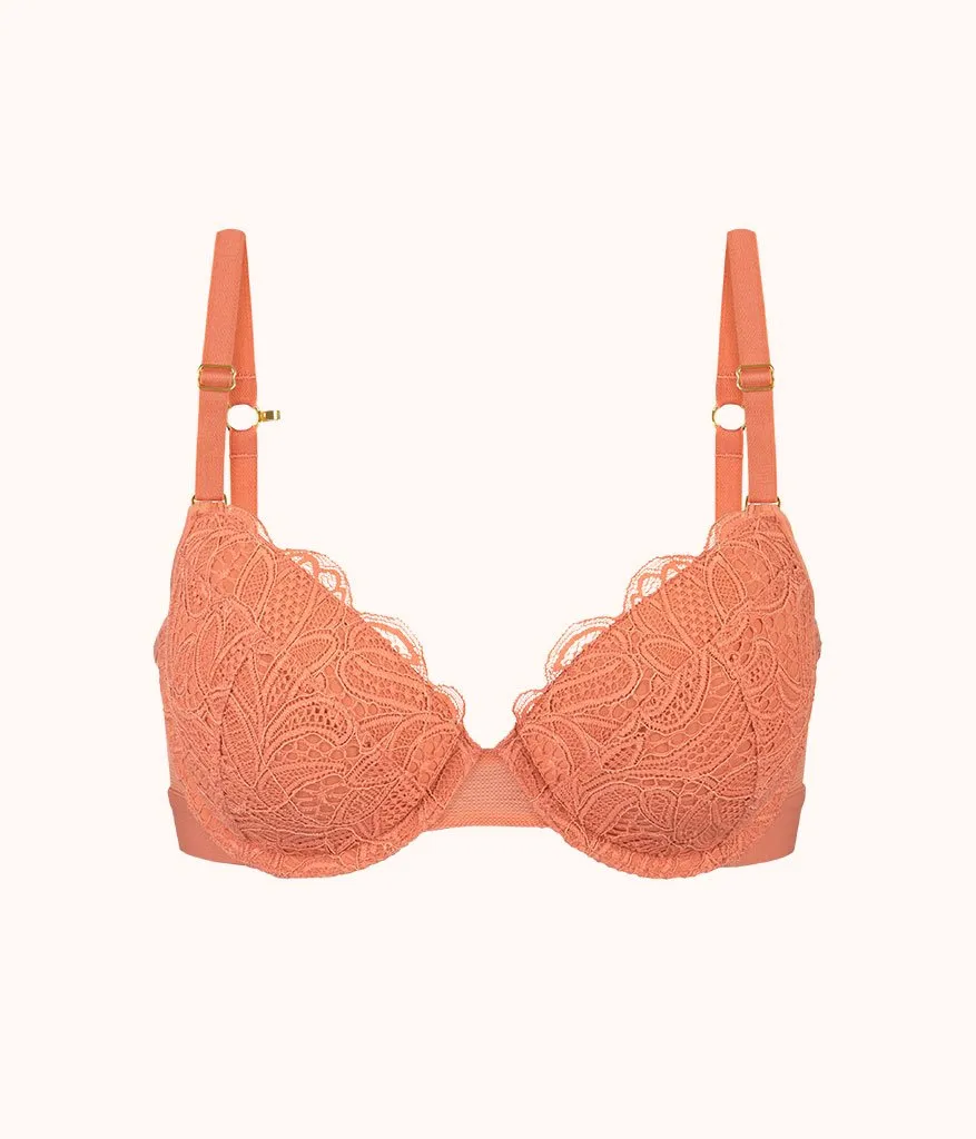 The Lace T-Shirt Bra: Terracotta