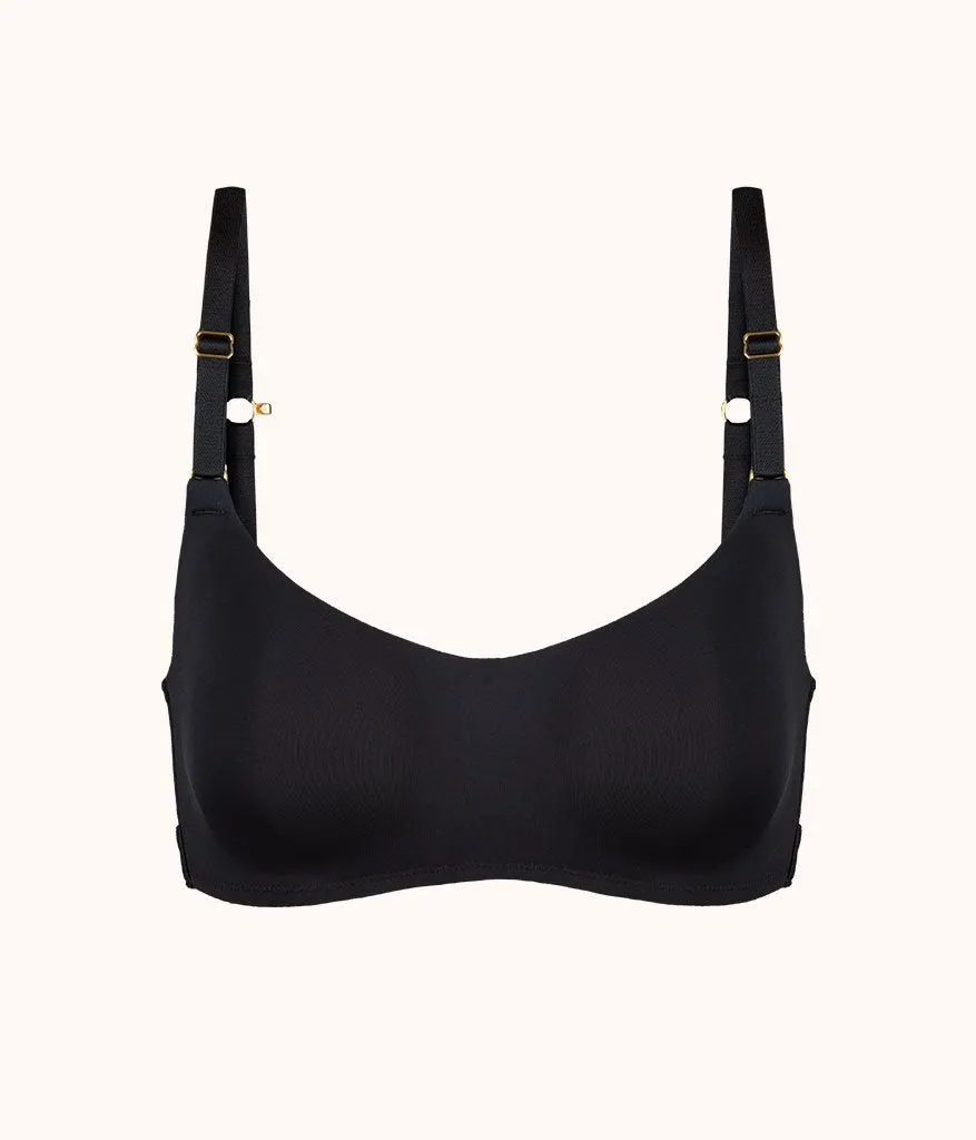 The No-Wire Balconette Bra: Jet Black