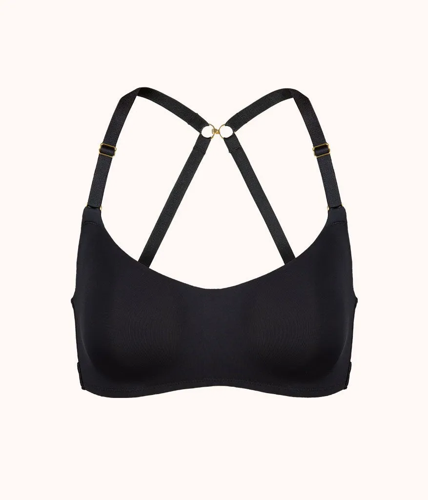 The No-Wire Balconette Bra: Jet Black