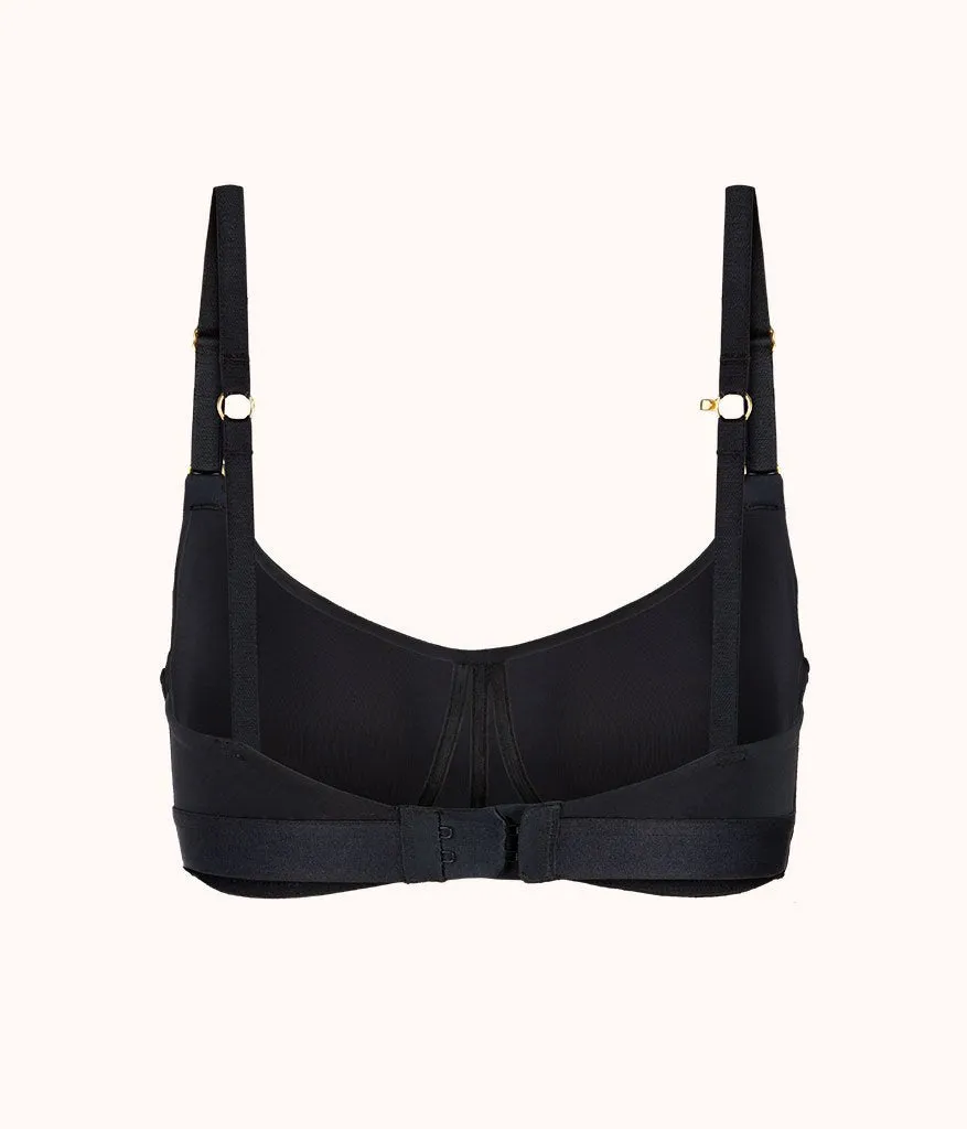 The No-Wire Balconette Bra: Jet Black