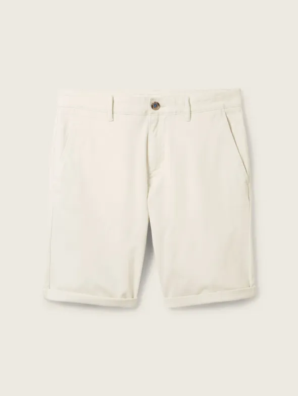 Tom Tailor Cotton OffWhite Chino Short