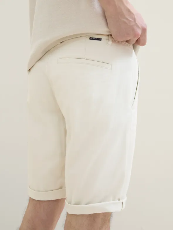 Tom Tailor Cotton OffWhite Chino Short