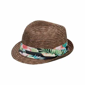 Wheat Braid Straw Fedora Hat