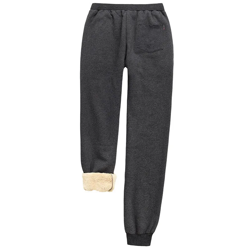 Winter Men Warm Sherpa Lined Jogger Sweatpants