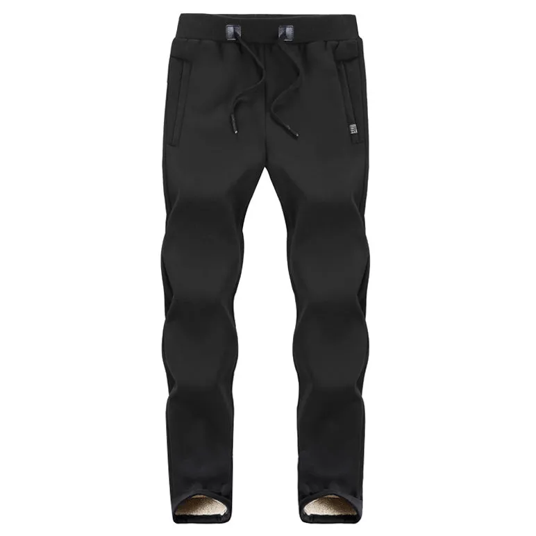 Winter Men Warm Sherpa Lined Jogger Sweatpants