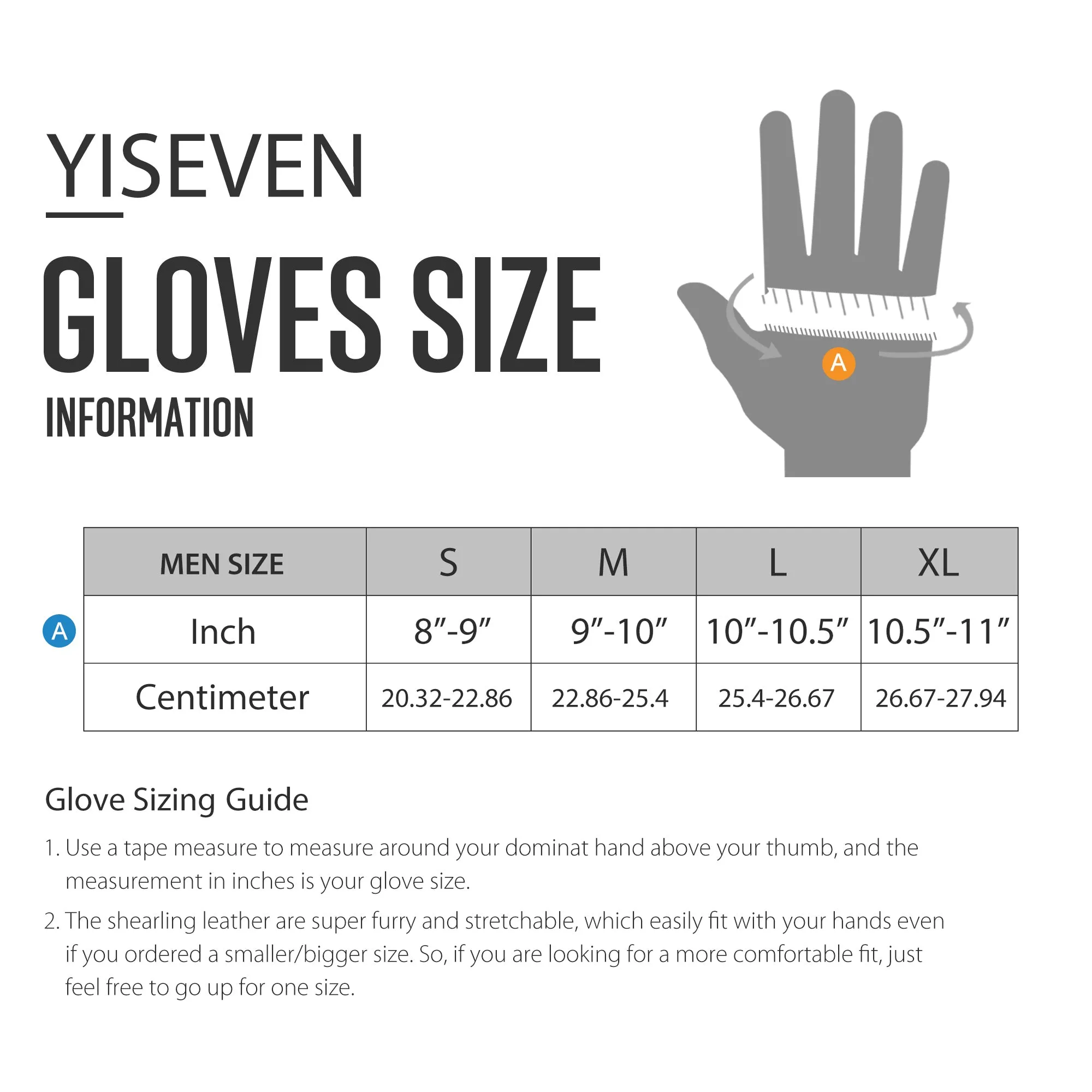 YISEVEN Men's  Shearling New Zealand Sherpa Fur Gloves