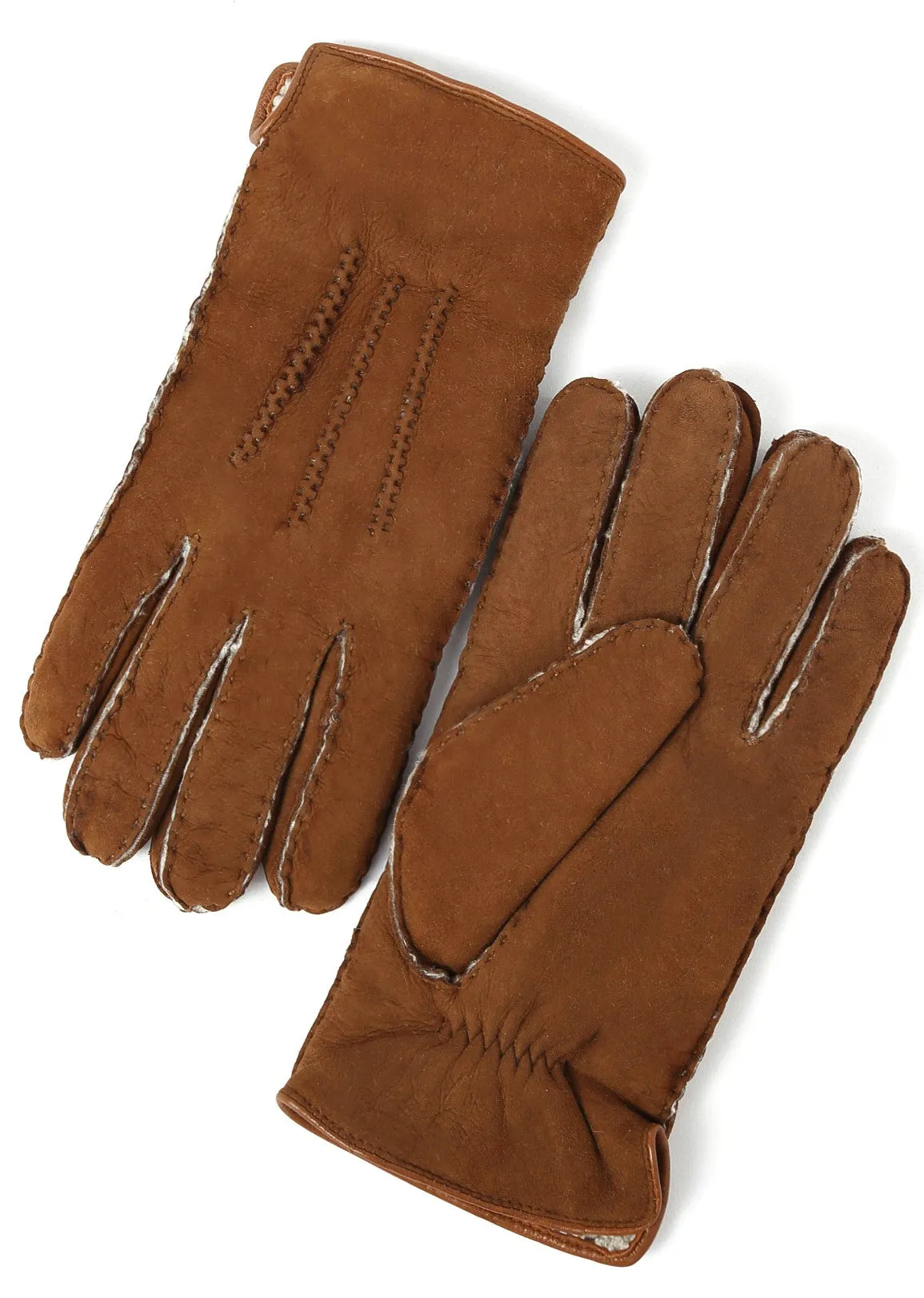 YISEVEN Men's  Shearling New Zealand Sherpa Fur Gloves